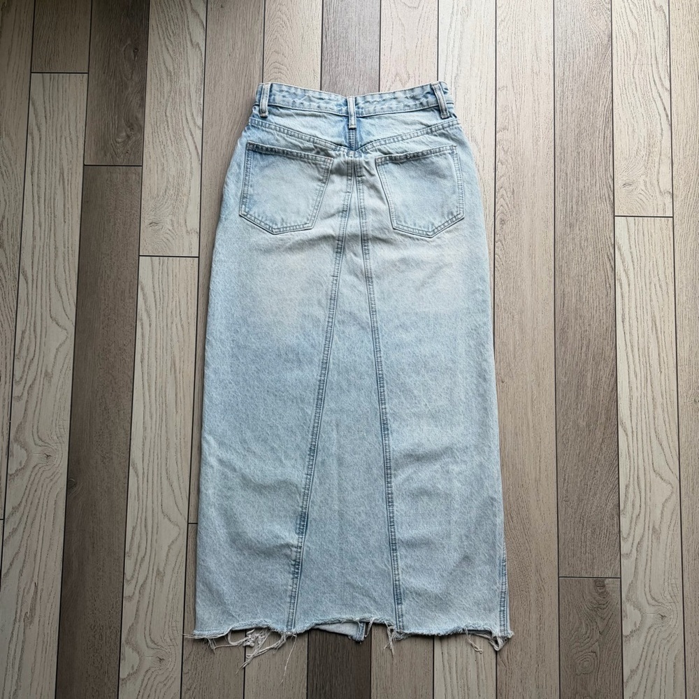 Zara Light Blue Denim Skirt - Picture 4 of 7
